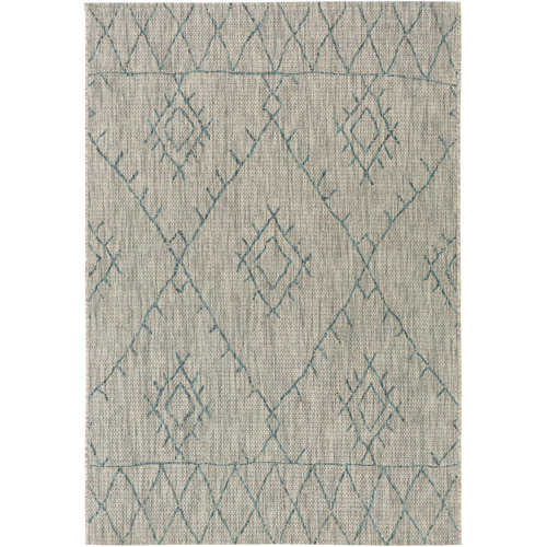 Union Rustic Gunter Bohemian Khaki/Teal Indoor/Outdoor Area Rug